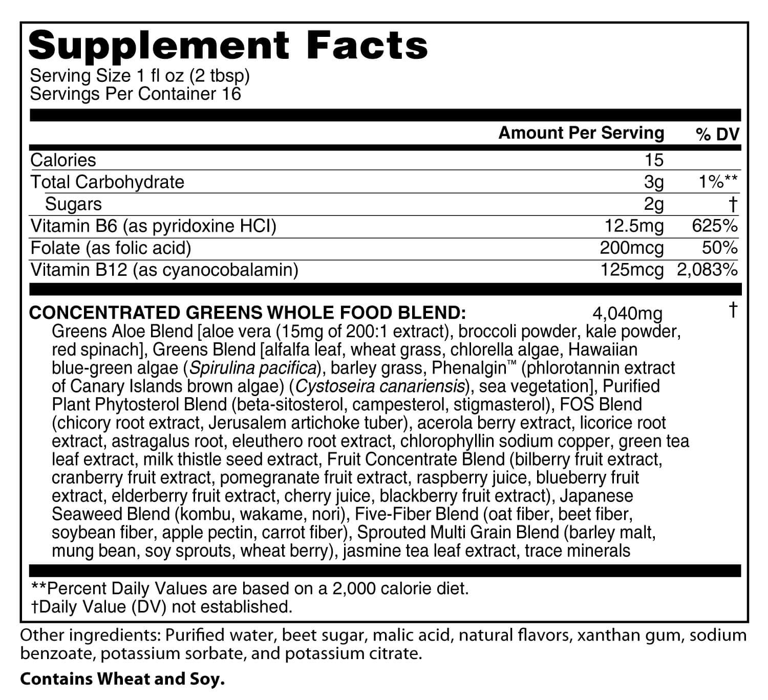 Concentrated Greens Liquid - Healthy Delights